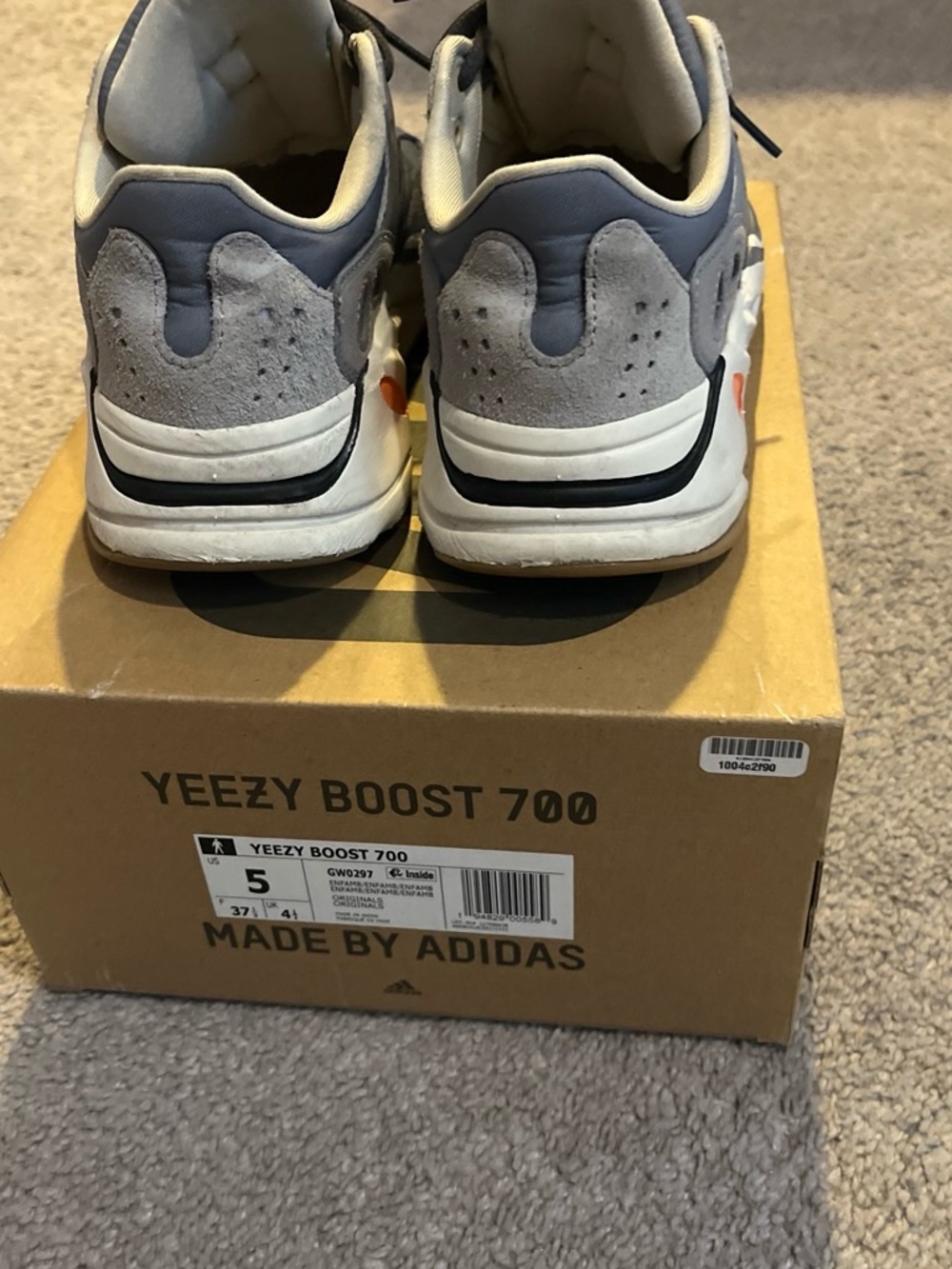 adidas Yeezy Boost 700 - Gray with Black and Orange Accents